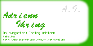 adrienn ihring business card